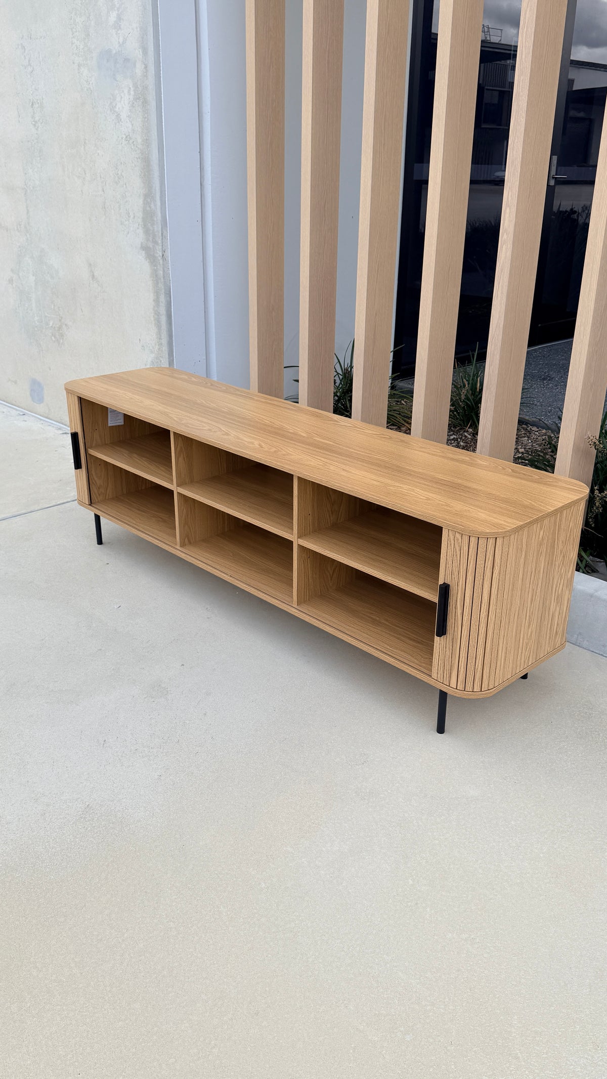 Fluted Entertainment TV Unit
