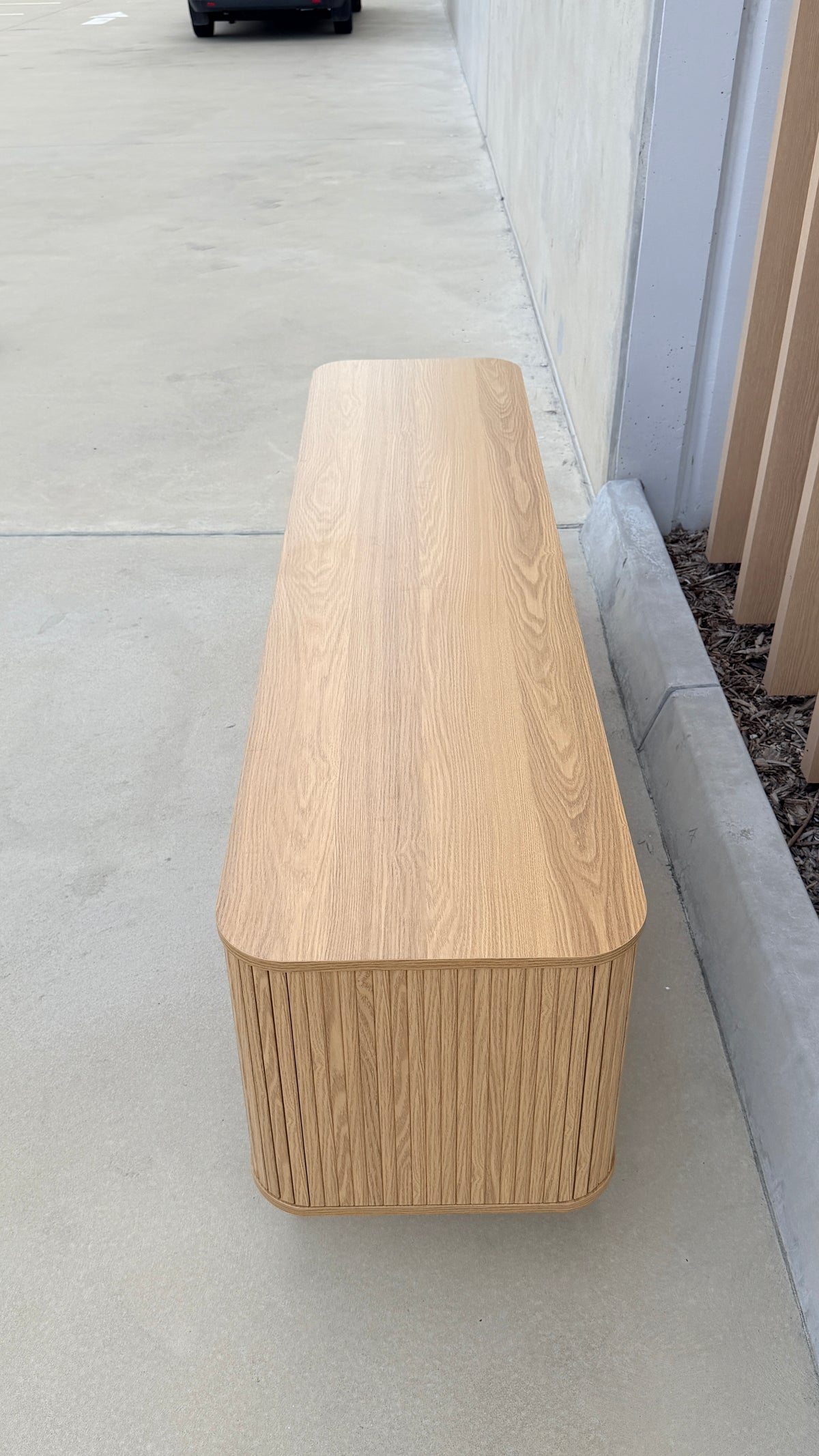 Fluted Entertainment TV Unit