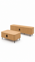 Fluted Entertainment Unit and Coffee Table